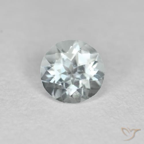 0.33ct Natural Light Aqua Blue Aquamarine, Round, VVS-VS
