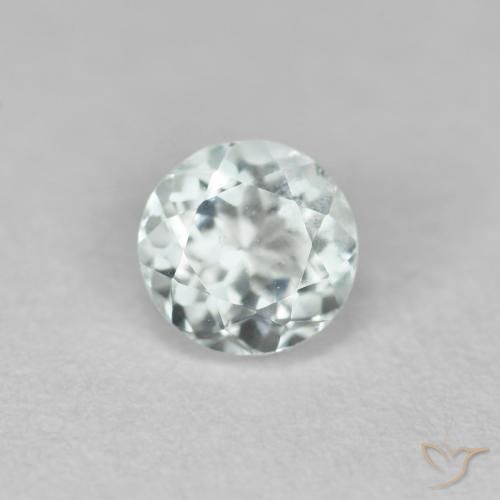 0.42ct Natural Light Aqua Blue Aquamarine, Round, VVS-VS