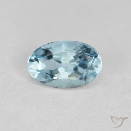 0.21ct Natural Greenish Blue Aquamarine, Oval, VVS
