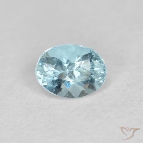 0.30ct Natural Light Aqua Blue Aquamarine, Oval, VS-SI