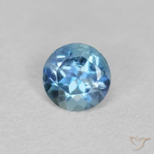 0.20ct Natural Baby Blue Aquamarine, Round, VS-SI