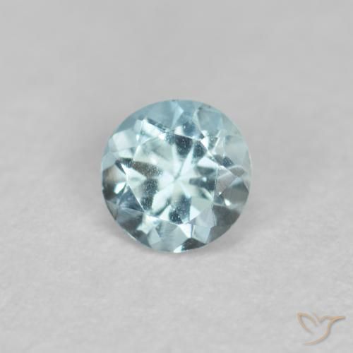 0.20ct Natural Light Blue Aquamarine, Round, VS-SI