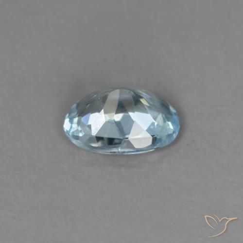 Aquamarine Gemstone in 4.9 x 3.8 mm Size for Sale, Aquamarine Stone in Baby Blue Color