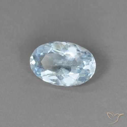 0.30ct Natural Light Blue Aquamarine, Oval, VS