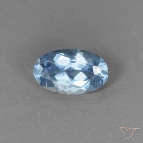 0.24ct Natural Sky Blue Aquamarine, Oval, VS