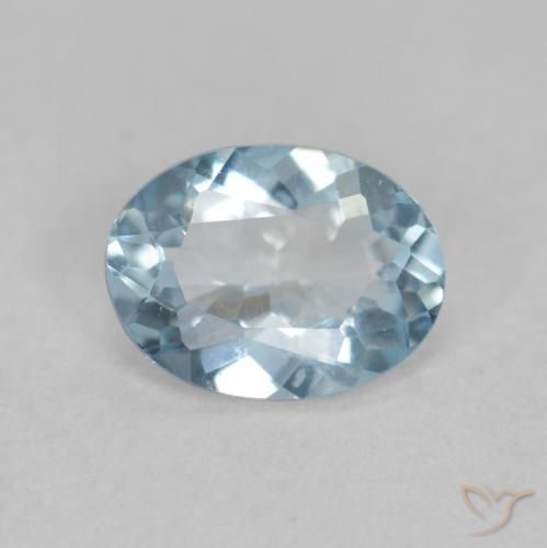 0.27ct Natural Baby Blue Aquamarine, Oval, VS