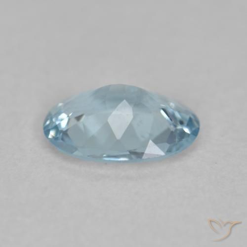 Aquamarine Gemstone in 5.5 x 4.1 mm Size for Sale, Aquamarine Stone in Baby Blue Color