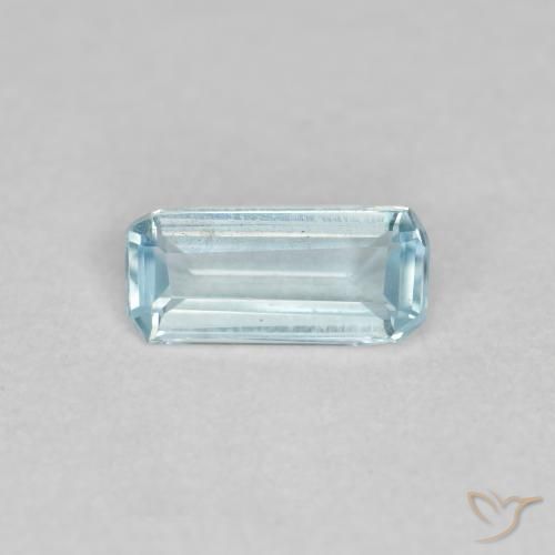 0.33ct Natural Light Blue Aquamarine, Emerald Cut, VS