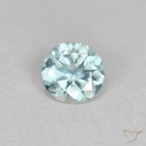 0.20ct Natural Light Blue Aquamarine, Round, VS