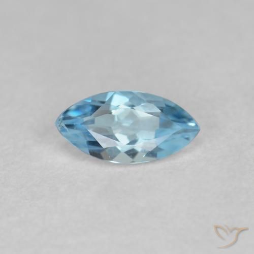 0.24ct Natural Sky Blue Aquamarine, Marquise, VS