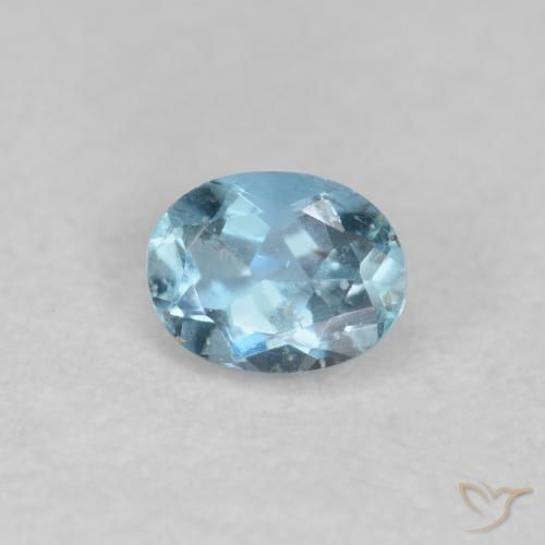 0.18ct Natural Light Blue Aquamarine, Oval, VS