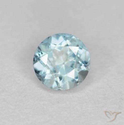 0.18ct Natural Light Blue Aquamarine, Round, VS
