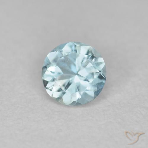 0.24ct Natural Light Blue Aquamarine, Round, VS