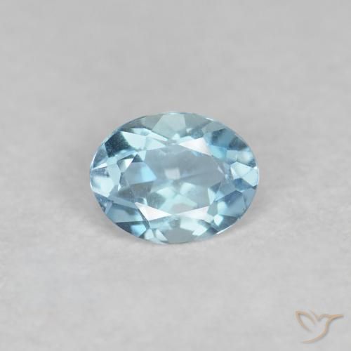 0.14ct Natural Swiss Blue Aquamarine, Oval, VS