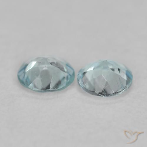 Aquamarine Gemstones in 3 mm (calibrated) Size for Sale, Aquamarine Stones in Light Blue Color