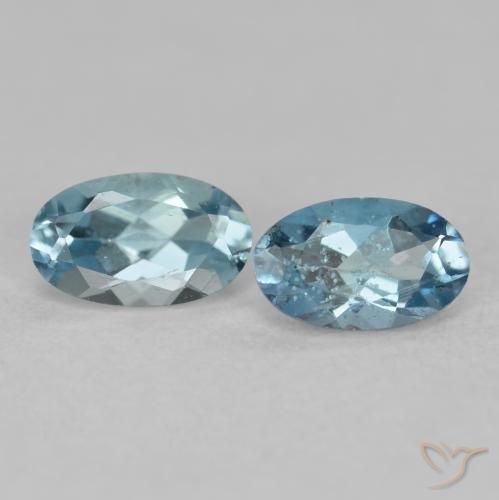 0.49ctw Natural Very Light Blue Aquamarine, Oval, VS