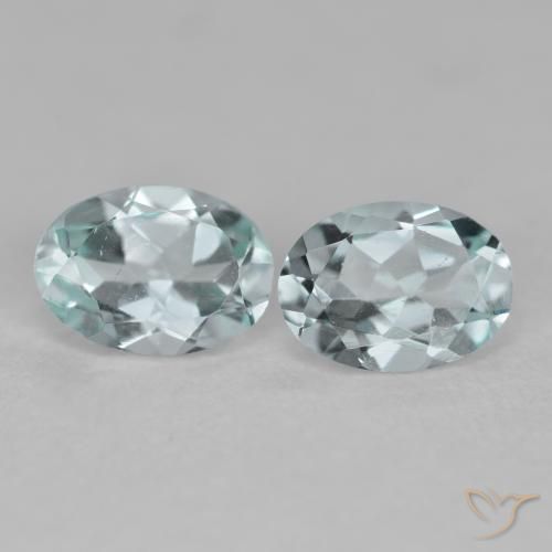 1.12ctw Natural Light Aqua Blue Aquamarine, Oval, VS