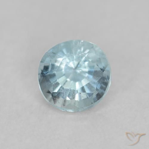 0.17ct Natural Baby Blue Aquamarine, Round, VS-SI
