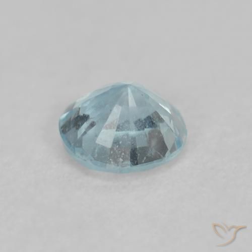 Aquamarine Gemstone in 3.7 mm Size for Sale, Aquamarine Stone in Baby Blue Color