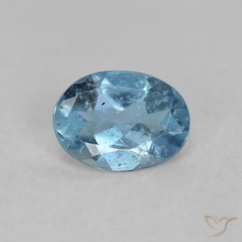 0.25ct Natural Deep Azure Blue Aquamarine, Oval, VS-SI