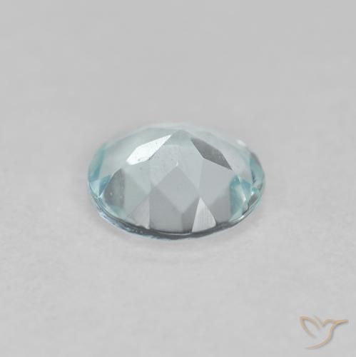 Aquamarine Gemstone in 5 mm (calibrated) Size for Sale, Aquamarine Stone in Light Aqua Blue Color