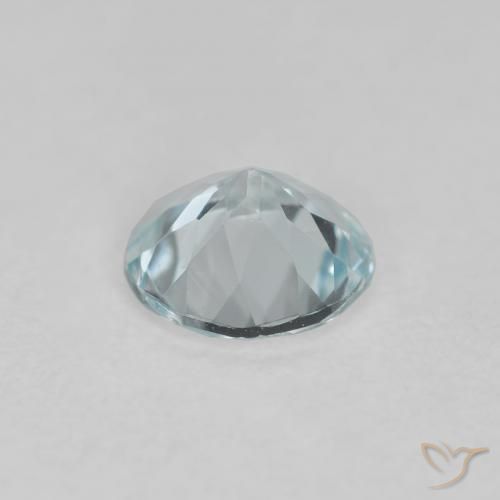 Aquamarine Gemstone in 5 mm (calibrated) Size for Sale, Aquamarine Stone in Light Aqua Blue Color