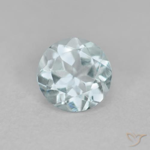 0.43ct Natural Light Sky Blue Aquamarine, Round, VVS-VS