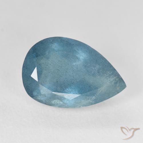 6.37ct Natural Bluish Green Aquamarine, Pear Shape, VS-SI