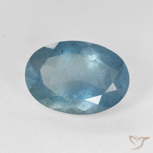 5.55 ct Turquoise Aquamarine Gemstone, Aquamarine Gem in Oval Facet Shape for Sale.