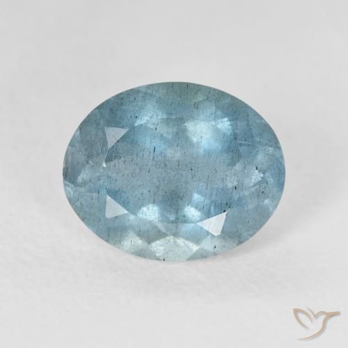2.51ct Natural Light Bluish Turquoise Aquamarine, Oval, VS-SI