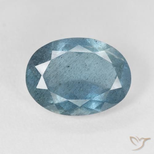 5.15ct Natural Light Blue Green Aquamarine, Oval, VS-SI