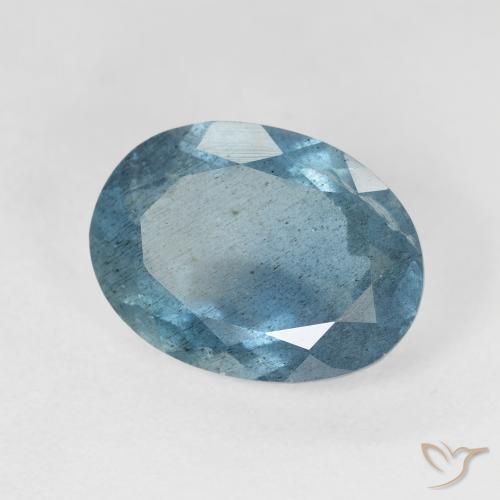 5.15 ct Turquoise Aquamarine Stone, Natural Aquamarine in Oval Facet Shape for Sale