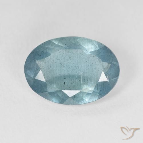 3.43ct Natural Bluish Green Aquamarine, Oval, VS-SI