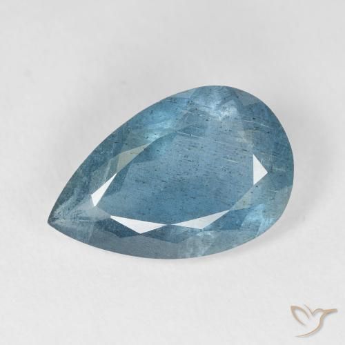 5.21ct Blue Aquamarine, Pear Shape, VS-SI