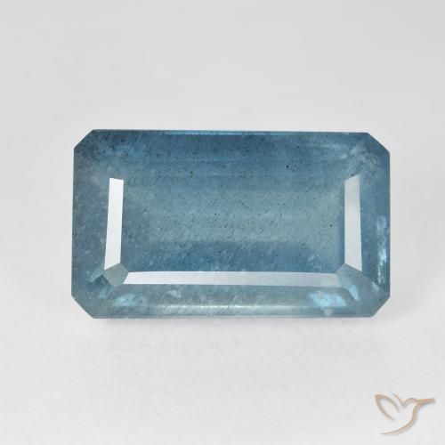 13.52 ct Blue Aquamarine Gemstone, Aquamarine Gem in Octagon Step Cut Shape for Sale.