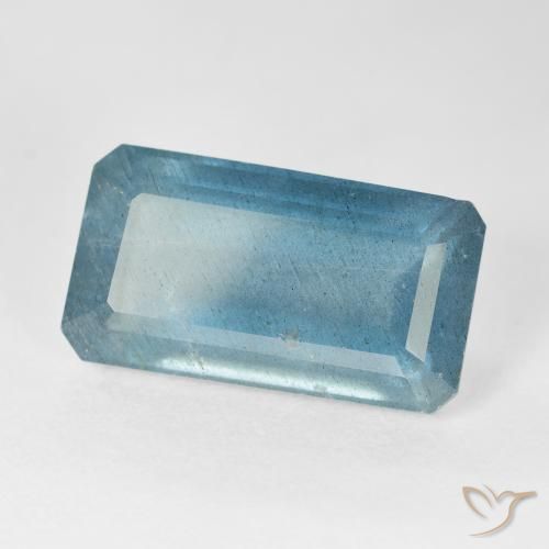 10.40 ct Blue Aquamarine Stone, Natural Aquamarine in Octagon Step Cut Shape for Sale