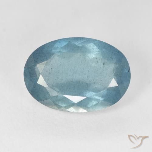5.24ct Natural Light Greenish Blue Aquamarine, Oval, VS-SI