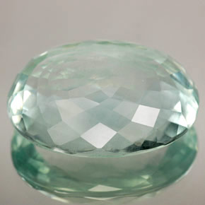 Aquamarine Gemstone in 18.8 x 14.8 mm Size for Sale, Aquamarine Stone in Light Green Blue Color