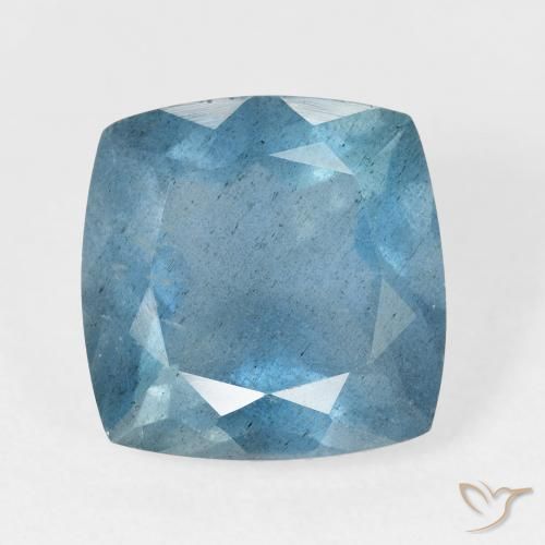 6.26ct Natural Bluish Green Aquamarine, Cushion, VS-SI