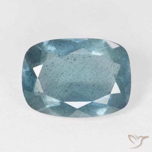 5.26 ct Turquoise Aquamarine Gemstone, Aquamarine Gem in Cushion-Cut Shape for Sale.