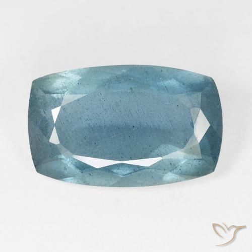 8.71ct Natural Light Bluish Turquoise Aquamarine, Cushion, VS-SI