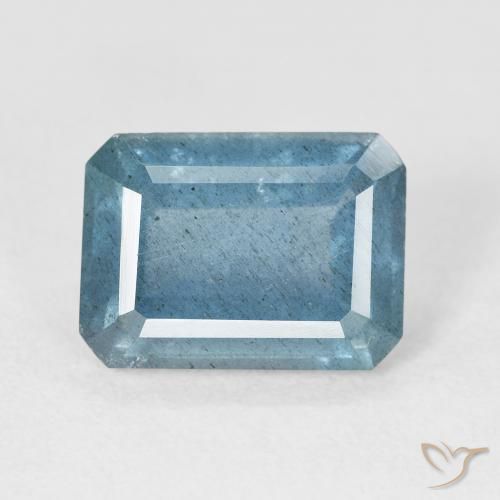 4.38ct Natural Bluish Green Aquamarine, Emerald Cut, VS-SI