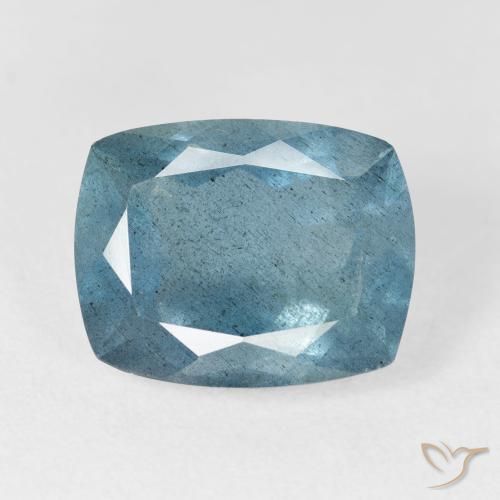 6.54 ct Turquoise Aquamarine Stone, Natural Aquamarine in Cushion-Cut Shape for Sale