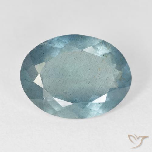 6.36ct Natural Light Bluish Turquoise Aquamarine, Oval, VS-SI