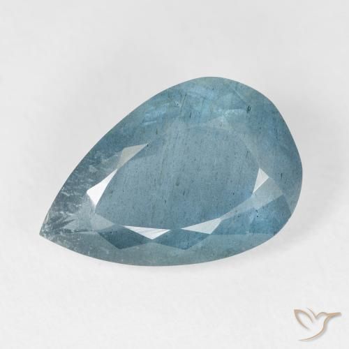 5.66ct Natural Light Bluish Turquoise Aquamarine, Pear Shape, VS-SI