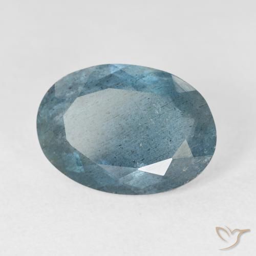 5.19 ct Turquoise Aquamarine Stone, Natural Aquamarine in Oval Facet Shape for Sale