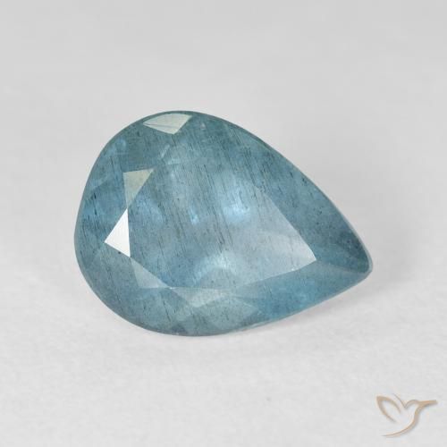 4.01ct Natural Greenish Blue Aquamarine, Pear Shape, VS-SI