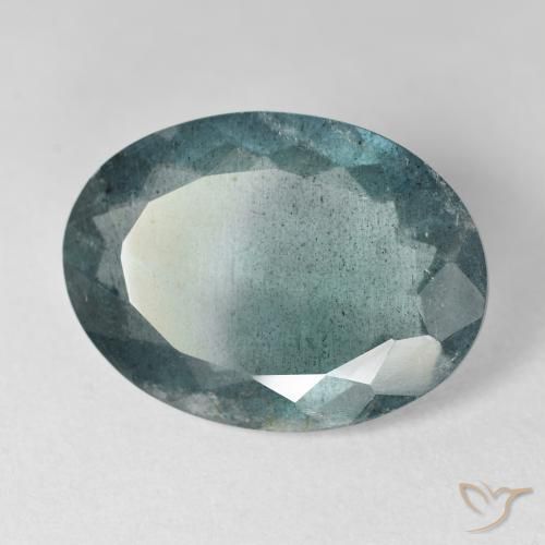 12.27 ct Blue Aquamarine Stone, Natural Aquamarine in Oval Facet Shape for Sale