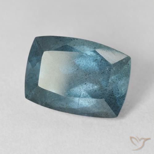 5.68 ct Blue Aquamarine Stone, Natural Aquamarine in Cushion-Cut Shape for Sale