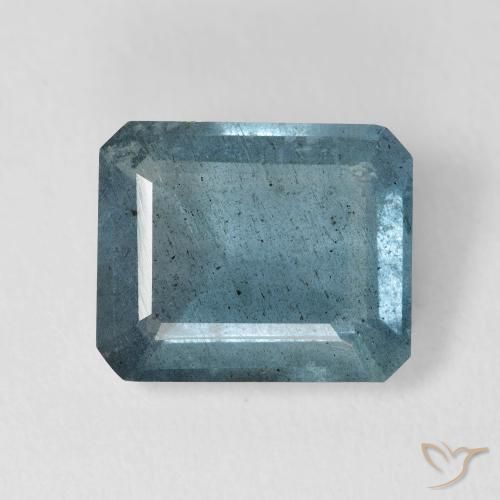 4.63 ct Blue Aquamarine Gemstone, Aquamarine Gem in Octagon Step Cut Shape for Sale.
